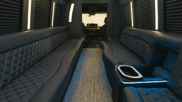 Interior of Ventura Party Bus Company's 30 Passenger Party Bus in Ventura