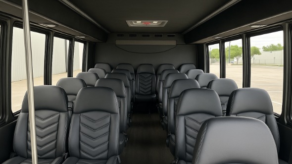 Interior of Thousand Oaks Party Bus Company's 35 Passenger Minibus in Thousand Oaks