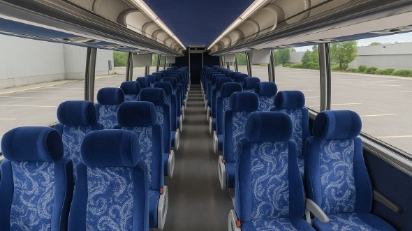 Interior of Thousand Oaks Party Bus Company's 40 Passenger Charter Bus in Thousand Oaks