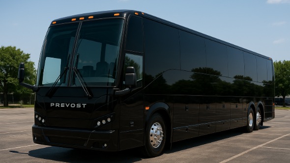 Exterior of Thousand Oaks Party Bus Company's 40 Passenger Charter Bus in Thousand Oaks
