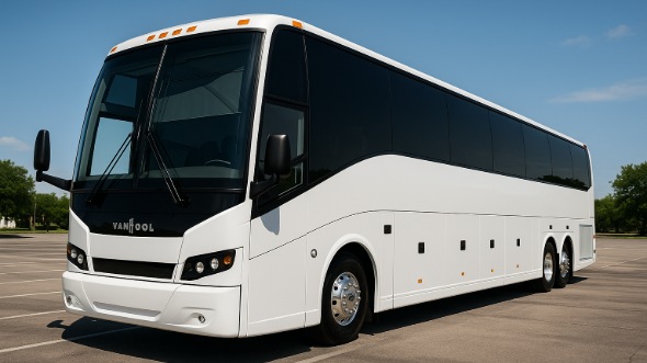 Exterior of Thousand Oaks Party Bus Company's 44 Passenger Charter Bus in Thousand Oaks