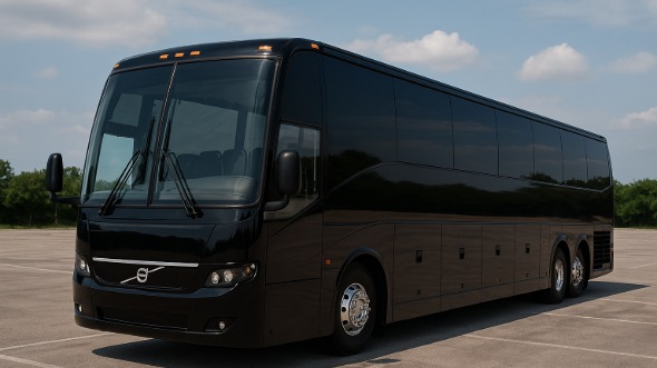 Exterior of Thousand Oaks Party Bus Company's 47 Passenger Charter Bus in Thousand Oaks