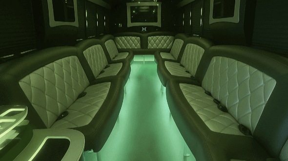 Interior of Oxnard Party Bus Company's 50 Passenger Party Bus in Oxnard