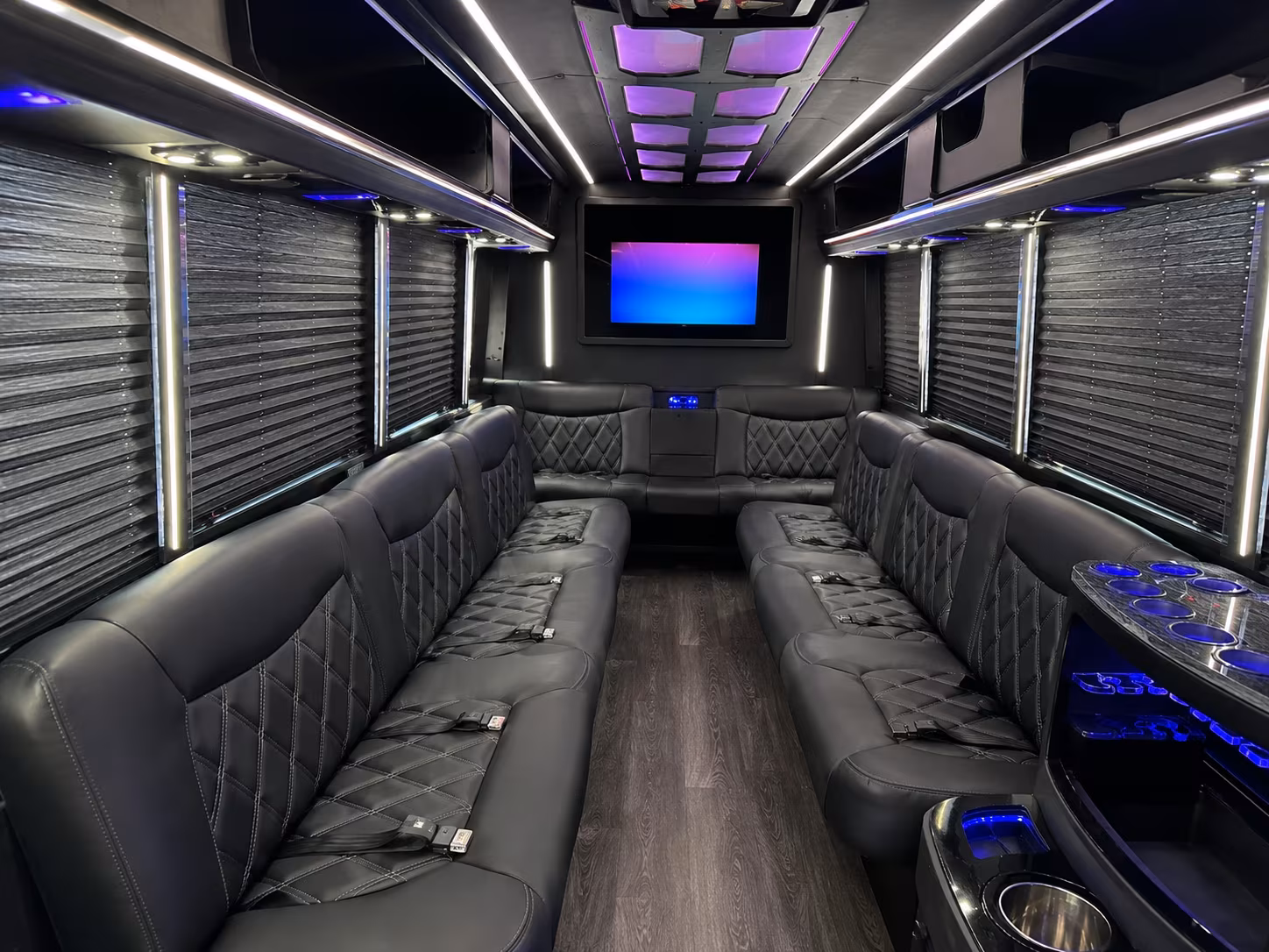 Thousand Oaks Bachelor & Bachelorette Transportation party bus interior