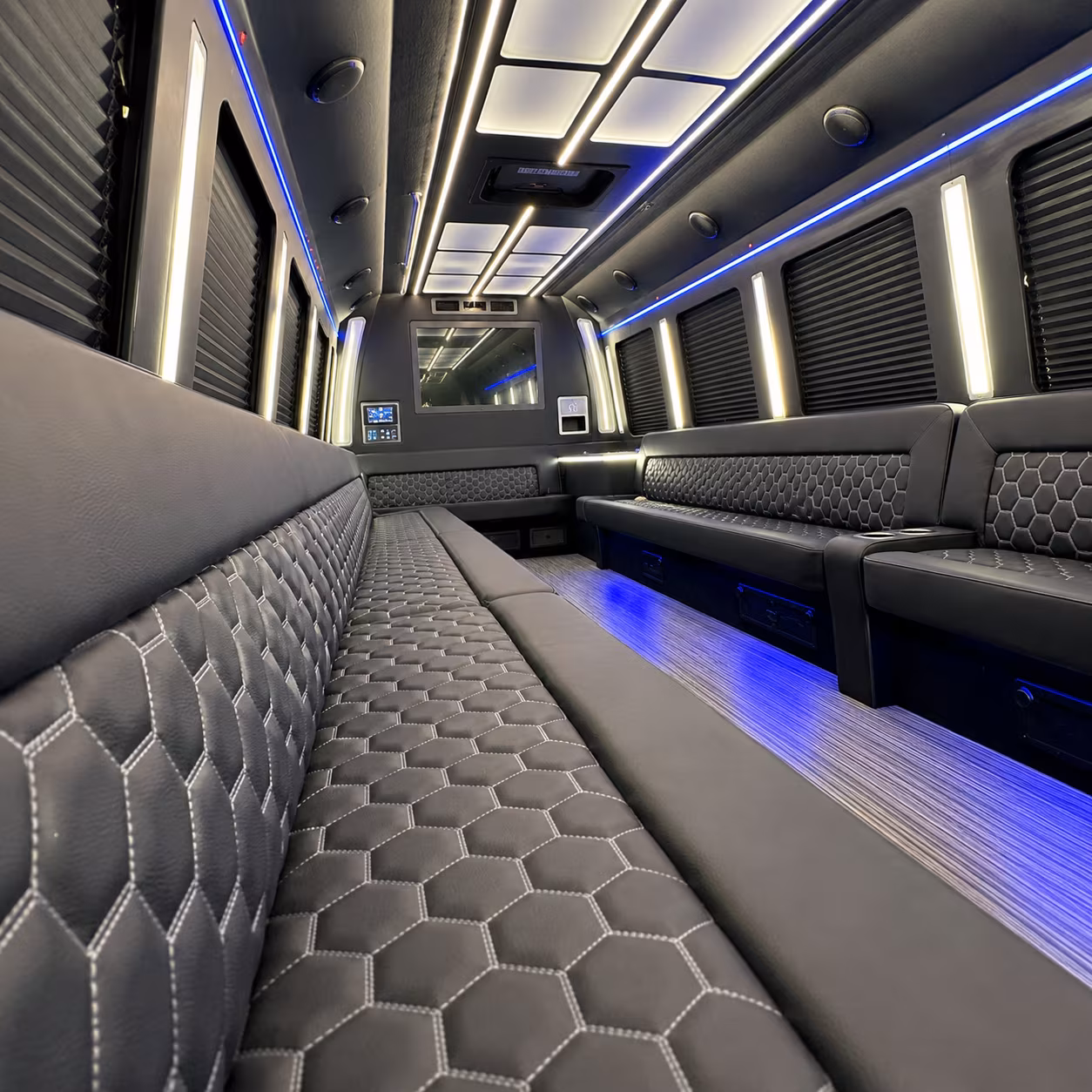 Thousand Oaks Private Event Transportation party bus exterior