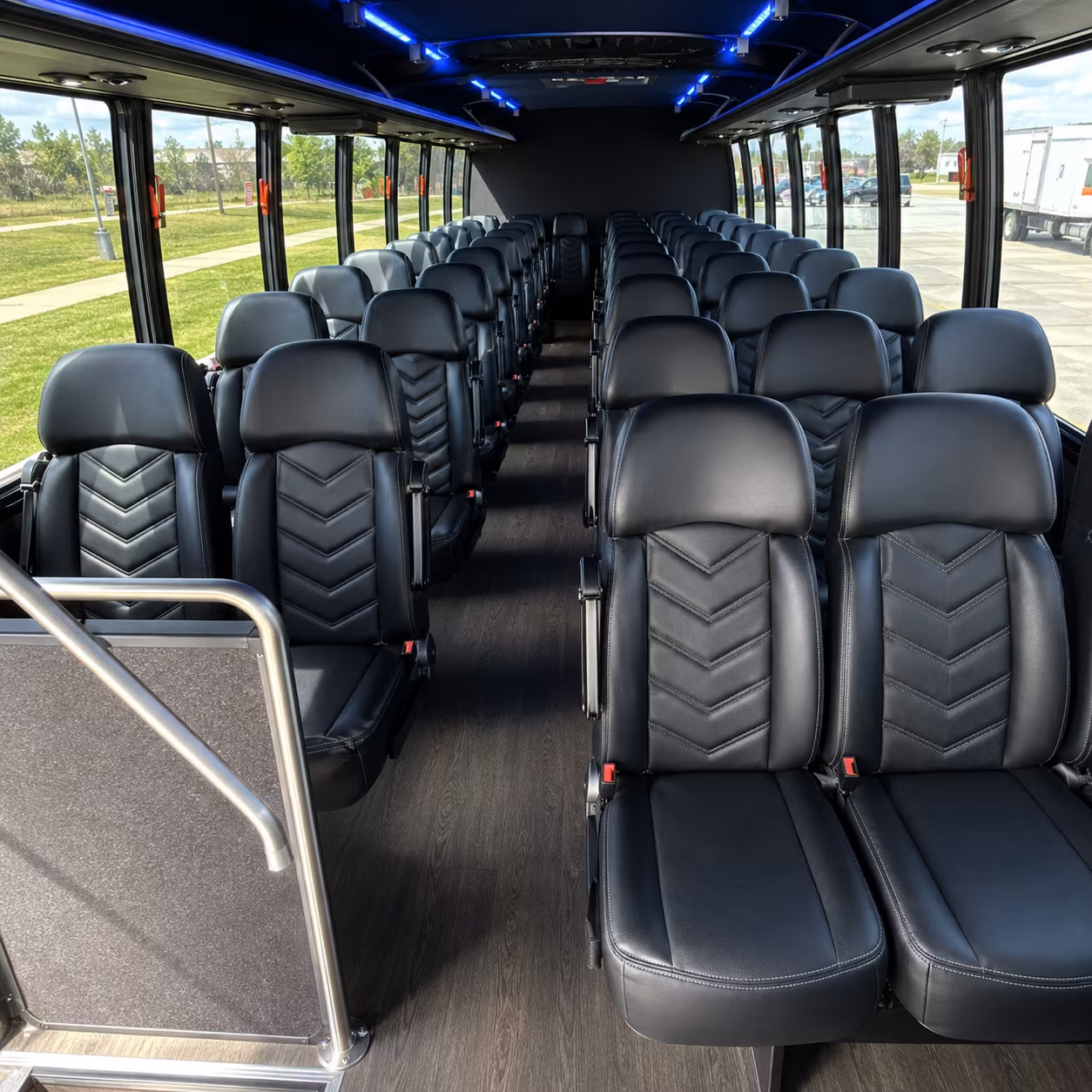 Thousand Oaks School Event Transportation party bus interior