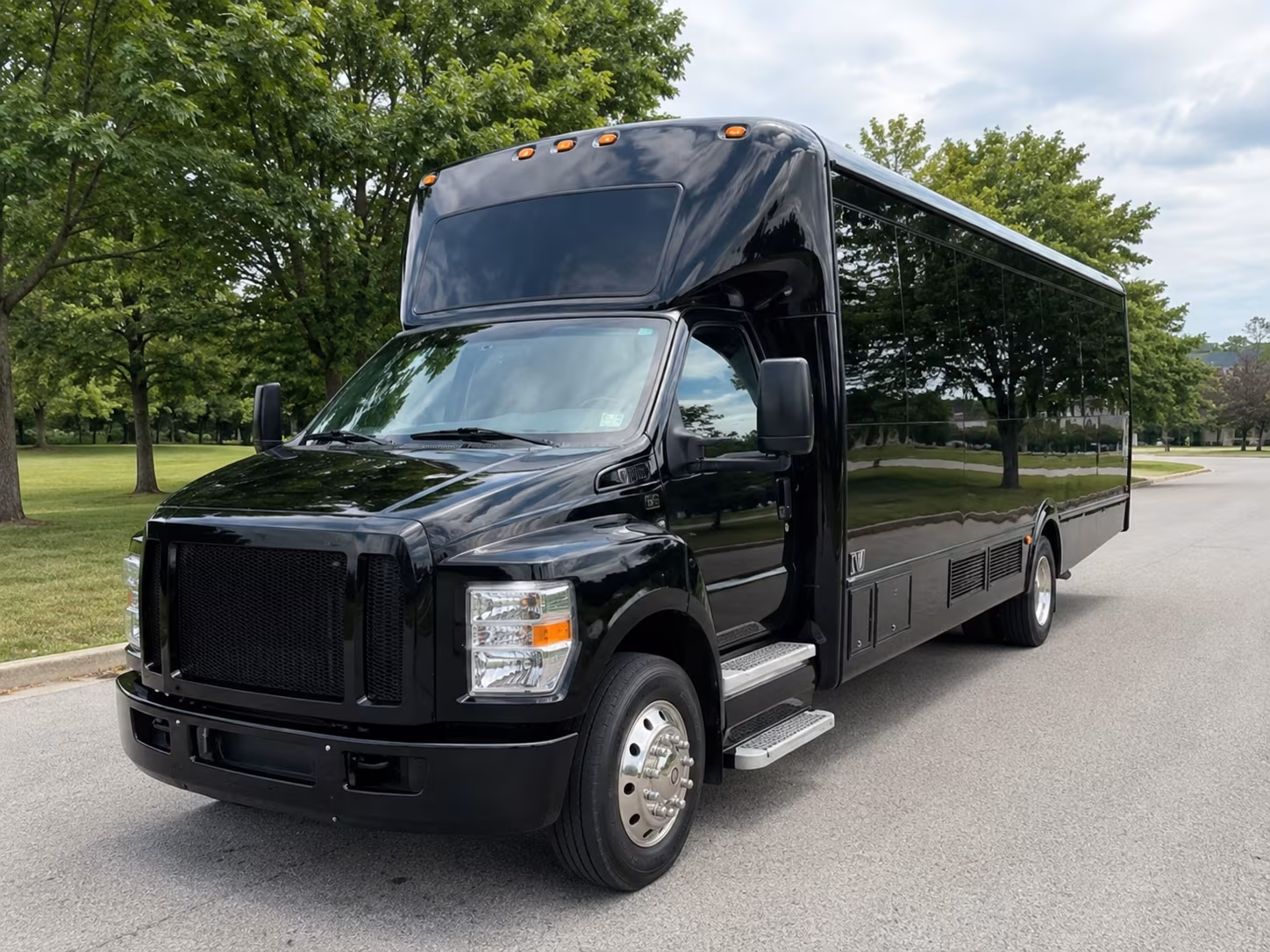 Thousand Oaks Wedding Transportation party bus exterior