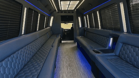 Thousand Oaks 25 passenger party bus interior